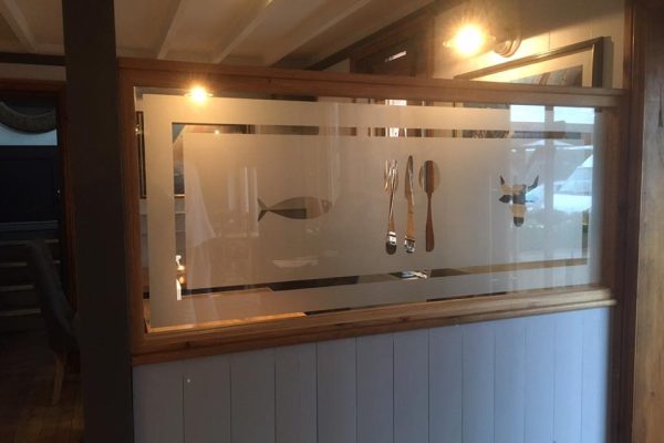 Restaurant Window Film Branding Decals